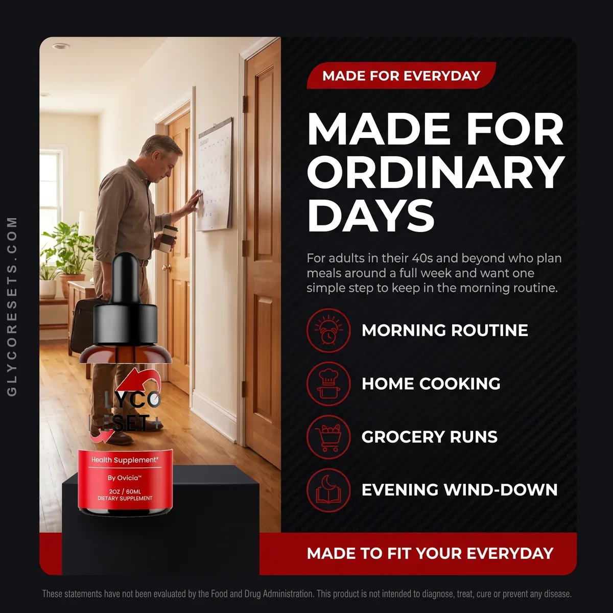 Who Glyco Reset is for: adults who want a simple daily blood sugar support habit around home cooking and everyday routines