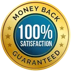 100% satisfaction money back guarantee seal